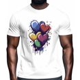 thumbnail image 2 of Camisetas para hombre, San Valentín, corazón colorido, manga corta, informales, camisetas gráficas para adolescentes, niños y hombres., 2 of 8