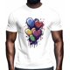 thumbnail image 2 of Camisetas informales de manga corta con corazones coloridos para hombre, camisetas gráficas para el Día de San Valentín, 2 of 8
