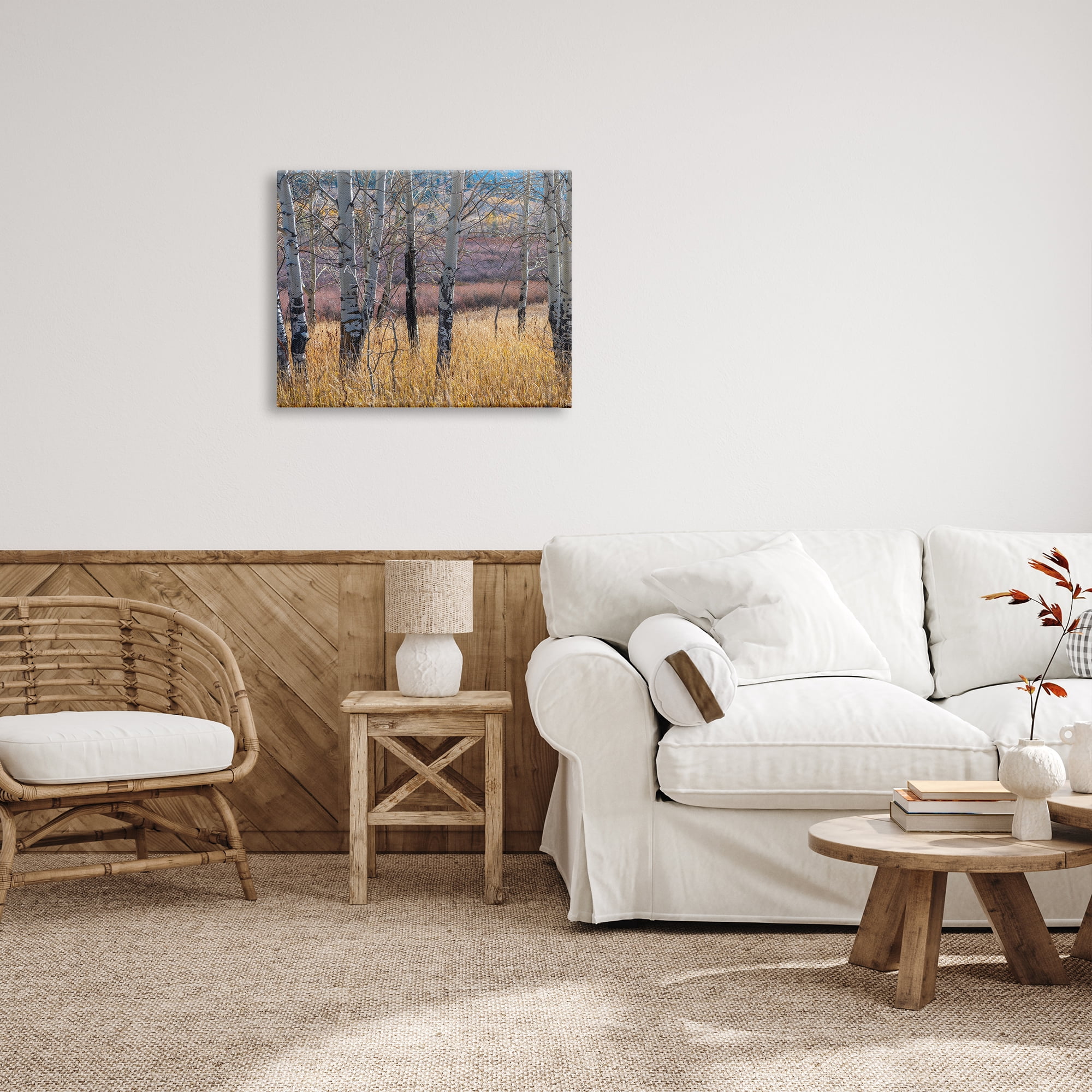 Stupell Industries Birch Trees Photography Nature Photography Gallery Wrapped Canvas Print Wall Art, 30 x 24