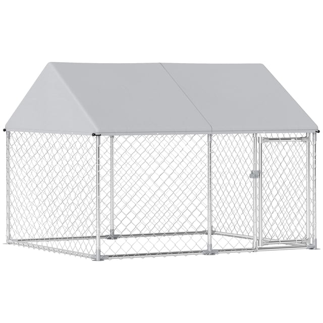 CoSoTower Outdoor Dog Kennel with Waterproof & Anti-UV Cover, Quick-Connect Frame, Secure Lock for Small Medium Dogs