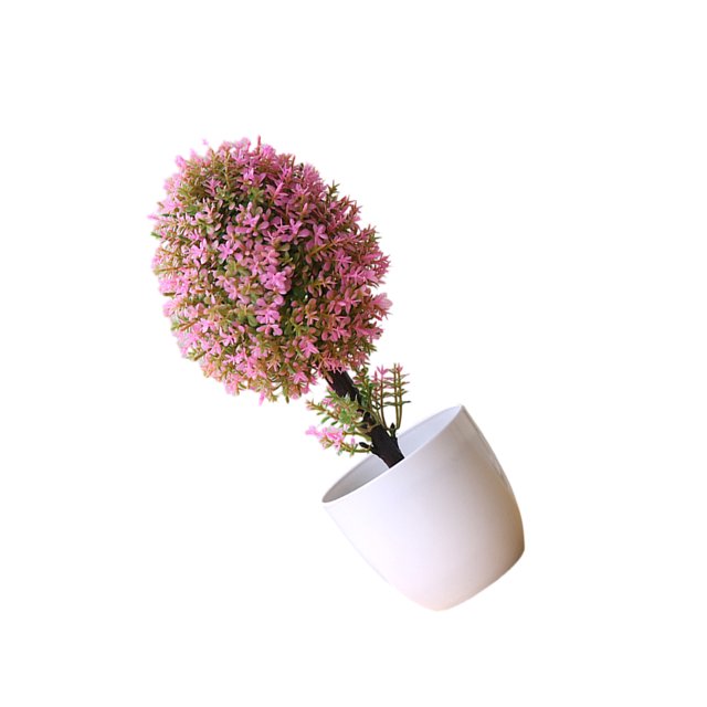 Toystoory Maceta de árbol de simulación de bonsái para plantas artificiales, maceta decorativa para el hogar, la Oficina, la boda Decoración Rosa