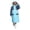 Z55 Blue, variant on Kids Rain Poncho Boys Girls Full Zip Rain Jacket Lightweight Breathable Waterproof Outdoor Hooded Raincoat