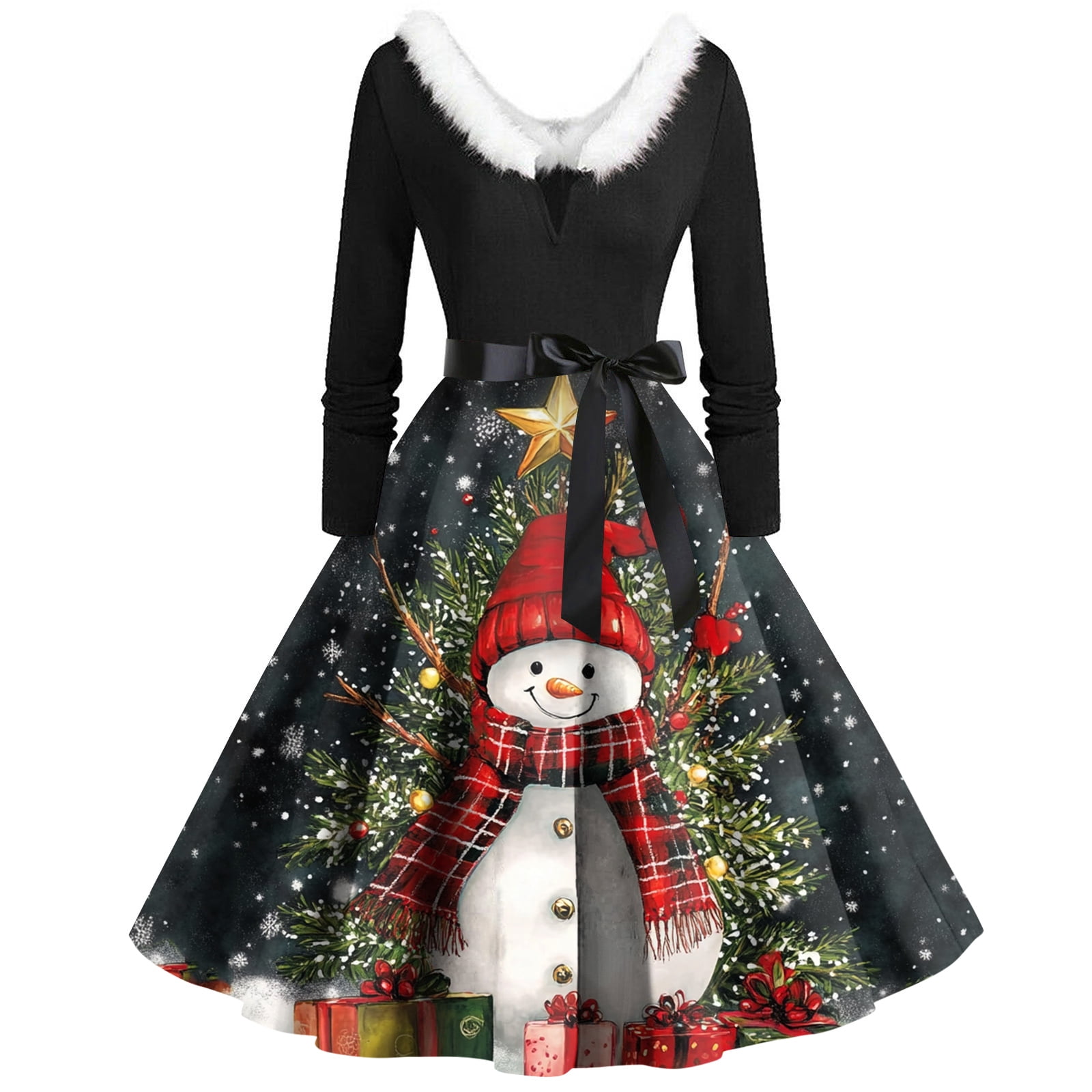 christmas swing dresses amazon Amazon.com: Festive Plaid Print Christmas Swing Dress, White Red Green, Small 4-6 : Clothing, Shoes & Jewelry