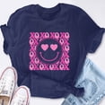thumbnail image 2 of EcoLoom Xoxo Xo Xo Groovy Smile Face Valentine Short Sleeve Unisex T Shirt, 2 of 6
