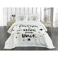 thumbnail image 3 of Ambesonne I Love You Quilted Bedspread Set 3 Pcs, Words Stars Modern, Queen Size, Cocoa Black, 3 of 5