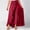 Wine, variant on Babysbule Skirt for Women Plus Size Women's Casual Hakama Irregular Leaf Bow High Waist Long Culottes