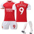 thumbnail image 1 of 2023-2024 Arsenal Home Kids Football Shirt Kit No. 9 G.JESUS 12-13 Years, 1 of 5