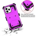 thumbnail image 4 of FIEWESEY for iPhone 14 Pro Max Phone Case,High Impact Resistant Armor Holster Case with Kickstand+Swivel Belt Clip Holster Built-in Screen Protector for iPhone 14 Pro Max(Purple), 4 of 6