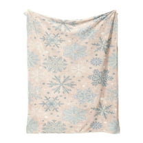 CuiLiyq Christmas Throw Blanket, Soft Flannel Christmas Snowflake Blanket, Warm Plush Holiday Decorative Throw, Winter Cozy Present Throw for Couch, 39.3" x 29.5" (D)