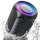 thumbnail image 1 of Altavoz Bluetooth inalámbrico, altavoz portátil IP67 impermeable y a prueba de polvo con luces, sonido estéreo fuerte de 15 W, batería de 2500 mAh, tiempo de reproducción durante todo el día, empareja, 1 of 5