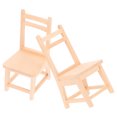 thumbnail image 4 of 2 piezas de juguetes de silla simulada gruesa, microdecoraciones artificiales, accesorios de diseño fotográfico, adornos de madera para casa de muñecas, suministros de Micro World, 4 of 7