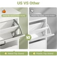 thumbnail image 4 of Mabor 2PCS Shoe Cabinet with Flip Drawers&Adjustable Shelves Free Standing Shoe Storage Cabinet Organizer for Entryway Foyer Hallway, White, 4 of 8
