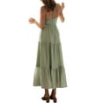 thumbnail image 6 of Women Elegant Halter Maxi Dress Solid Sleeveless Backless Tie-Up Neck Long Dress Summer Beach Party Going Out Dresses, 6 of 7