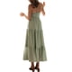 thumbnail image 5 of Vestido largo Tsseiatte de verano para mujer, sin mangas, con cuello halter, anudado, espalda descubierta, bajo con volantes, fluido, 5 of 8