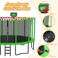 thumbnail image 2 of DeepRoar 2026 Upgraded 8FT 10FT 12FT 14FT 15FT 16FT Outdoor Trampolinefor Kids, Big Trampolinewith Basketball Hoop, Lights and Sprinkler, Heavy Duty Trampoline1500LBS, Easy to Install, 2 of 5