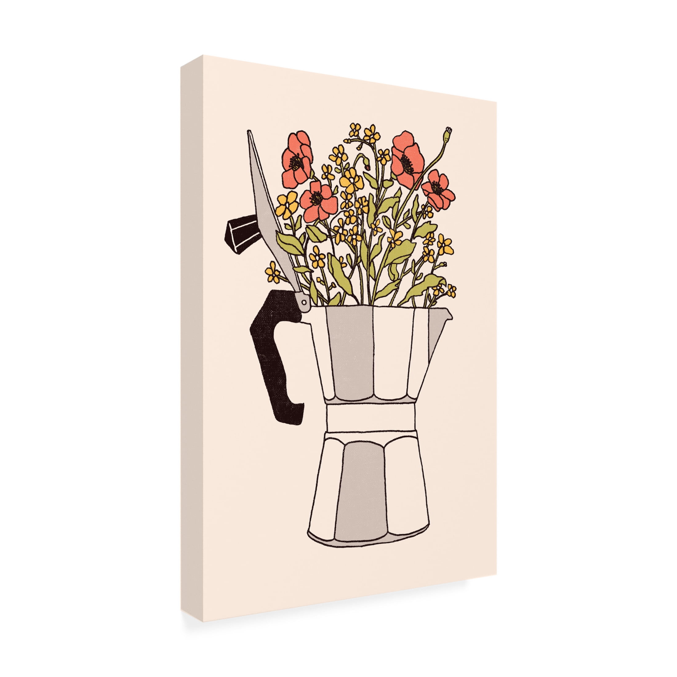 Trademark Fine Art Florent Bodart Moka Flowers Canvas Wall Art