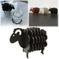thumbnail image 2 of BINGLI Creative Coasters, 7pcs/Set Wooden Coasters for Drinks, Cute Sheep Decor, Sheep Coasters, Cute Coasters, Fun Coasters, Animal Coasters, Kitchen Decoration, 2 of 9