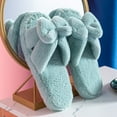 thumbnail image 4 of Women's Bowknot Indoor Warm Home Shoes Soft Bottom Slippers Cotton Slippers, 4 of 4