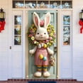 thumbnail image 5 of TONGYIJIA Easter Door Banner, 35x71 Inch Rabbit Door Curtain, Spring Party Outdoor Decoration, Vertical Hanging for Front Door, Festive Home Decor, 5 of 6