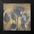 thumbnail image 2 of Villa, Luca 20x20 Black Modern Framed Museum Art Print Titled - Grey Tulips II, 2 of 5