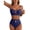 Navy Blue, variant on SHEWIN Womens Swimsuits Bathing Suits 2 Piece Bikini Sets High Waisted Cut Out Modest Swimsuit Full Coverage Beach Outfits Brown L