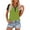 Green, variant on Womens Shirts Short Sleeve Plus Size Tops Button Crewneck Casual Pullover Color Block Loose Summer Blouses Khaki