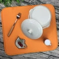 thumbnail image 6 of Fiocias Absorbent Drying Mat for Kitchen Counter Table Mat Mashine Washable 16"x18" Dish orange, 6 of 9
