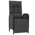 thumbnail image 3 of vidaXL 9 Piece Garden Dining Set with Cushions Black Poly Rattan, 3 of 5