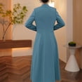 thumbnail image 6 of Quixlent Womens Suits 2 Piece Set Long Blazers Jacket Long Sleeve A-Line Dress Set for Formal Occasions Wedding Party, 6 of 8