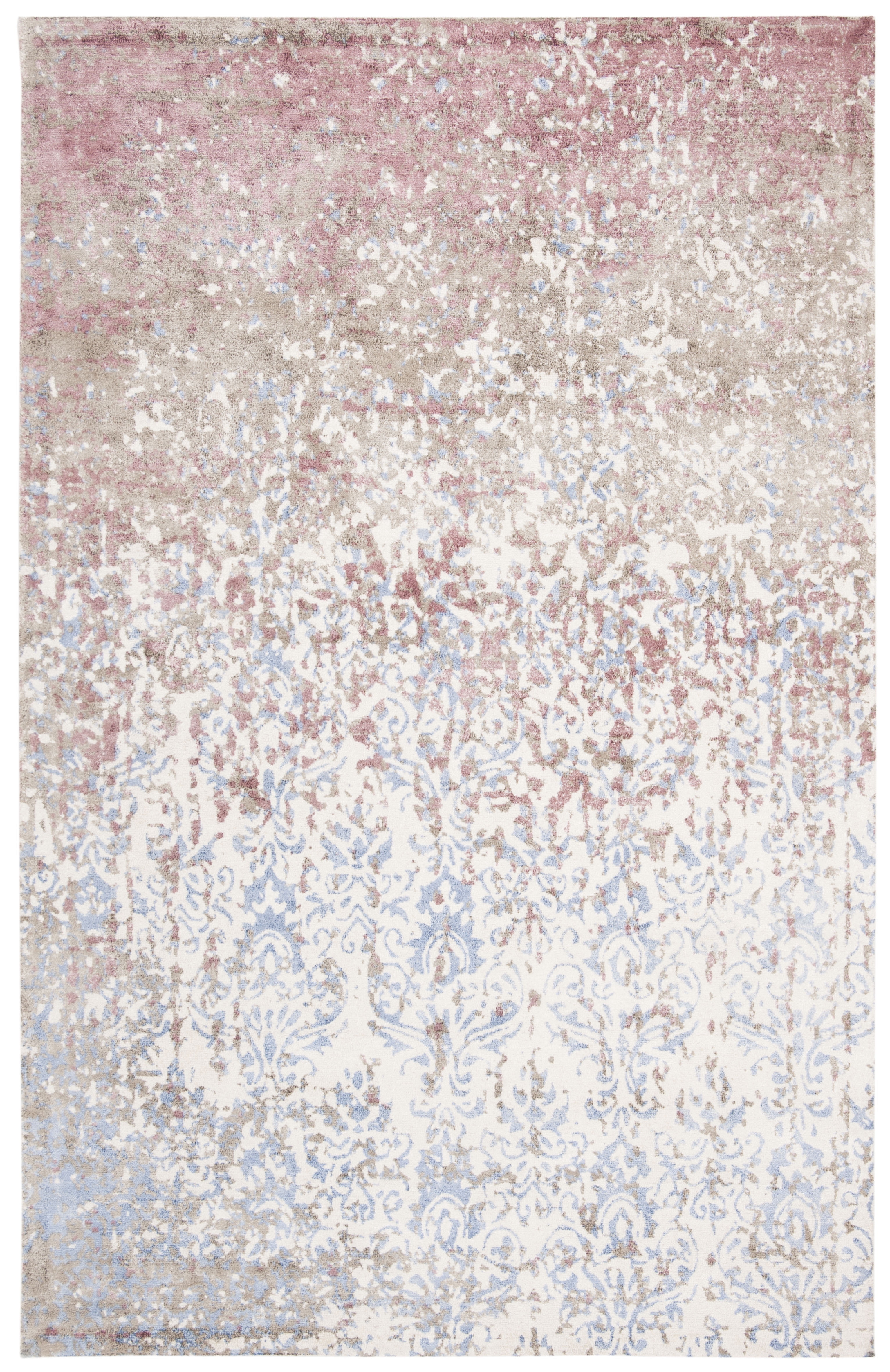 SAFAVIEH Expression Kliment Abstract Area Rug, Ivory/Blue, 8' x 10'