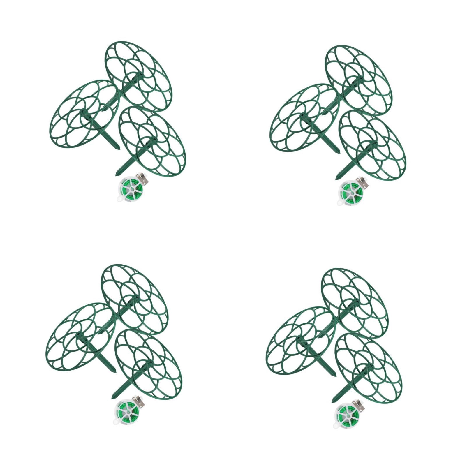 WORGEOUS 4 Sets Plant Support Cage Plant Growth Plant Cage Outdoor Sunflower Support Stakes Roses and Tomatoes Support Trellis for Garden Balcony Patio Green