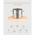 thumbnail image 3 of Tree Nest Moonlight Tabletop Christmas Tree Stand for Real Trees, White, 3 of 5