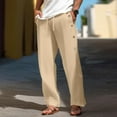 thumbnail image 3 of Pantalones holgados transpirables de playa para hombre: diseño con pechera, color liso, estilo informal/de ocio, para todas las estaciones, 3 of 5