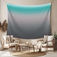 thumbnail image 2 of Turquoise Grey Ombre Tapestry for Bedroom Wall Hanging Tapestry,Teal Modern Geometric Striped Abstract Art Ceiling Backdrop Tapestries Poster Blanket Wall Decor for Teens Room Living Room 51" x 59", 2 of 8