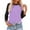 ZA-Purple, variant on JSheng Women's 3/4 Sleeve Tops Ladies Raglan Sleeves Color Matching T-shirt Loose Round Neck Casual Top