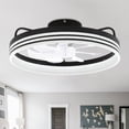 thumbnail image 2 of Cusp Barn 20 Inch Modern Smart Dimmable Flush Mount Ceiling Fan with Lights and Remote, 2 of 12