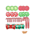 thumbnail image 1 of 30globos Belug De Aluminio Navideños, Grandes Caramelos Con Cintas Globos multicolor, 1 of 5