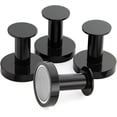 thumbnail image 1 of Strong Magnetic Hooks For Hanging Coats And Bags. Set Of 4 Black Magnet Hooks Heavy Duty Magnets, Neodymium 52 Rare Earth Magnets. Push Pin Style Magn, 1 of 4