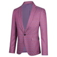 thumbnail image 3 of AZoiNM Men's Single Breasted Plaid Blazer Slim Fit Notch Lapel One Button Casual Sport Coat, 3 of 10
