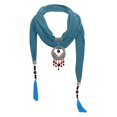 thumbnail image 2 of Utoimkio Vintage Ethnic Style Women's Scarf Crystal Bead Pendant Necklace Scarf Jewelry Accessory Soft Infinity Scarves for Women, 2 of 2