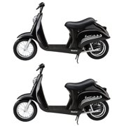Razor Pocket Mod Miniature Euro 24V Electric Retro Scooter, Black (2 Pack)