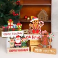 thumbnail image 5 of Colgante de madera para escritorio del día de Navidad 2025, adorno de mesa de madera con forma de Papá Noel, alce, ciervo y hombre de jengibre, decoración para fiesta de Feliz Navidad, 5 of 5