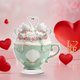thumbnail image 5 of CaiYueKe Romantic Heart Teacup Acrylic Ornament Decorative Gift for Couples Valentine's Day Anniversary Wedding Home Decor Kitchen Desk Tabletop Decoration Love Present Souvenir Collectible, 5 of 9