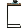 Mainstays CShape Metal End Table, Canyon Walnut Finish