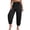 Black, variant on Hxshgdsn Womens High Waist Jogger Pants Elastic Cuff Ankle Casual Loose Fit Sport Trousers with Textured Waistband for Workout and Daily Lounging（Green/M）