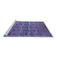 thumbnail image 2 of Ahgly Company Machine Washable Indoor Round Abstract Blue Modern Area Rugs, 5' Round, 2 of 4