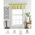 thumbnail image 6 of Kitchen Valances for Window, Olive Green Grey White Striped Light Filtering Rod Pocket Valance Curtain, Simplistic Line Short Curtains Window Topper for Bedroom Bathroom Living Room 54x18in, 6 of 9
