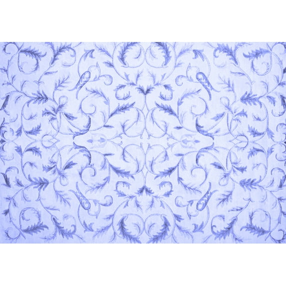 Ahgly Company Indoor Rectangle Persian Blue Traditional Area Rugs, 3' x 5'