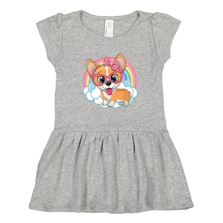 

Inktastic Corgi Dog Lover Rainbow Girls Toddler Dress