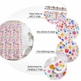 thumbnail image 6 of Colorful Polka Dot Waterproof Fabric Shower Curtain,Rainbow Watercolor Polka Dots Waterproof Fabric Shower Curtain for Bathroom Curtains Bathtubs Hotel Shower Curtains with 12 Hooks Small 36x72in, 6 of 8